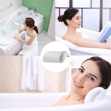 Bathtub Pillow Bath Back Cushion NonSlip Suction Cups WaterResistant Comfortable
