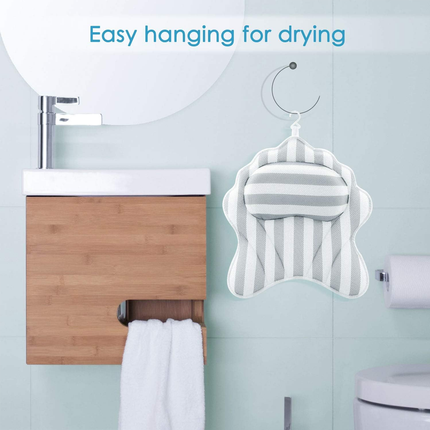 Bath Pillow Non Slip Comfortable Luxury Bath Pillow for Bathroom Spa Relaxation