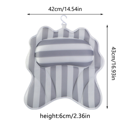 Bath Pillow Non Slip Comfortable Luxury Bath Pillow for Bathroom Spa Relaxation
