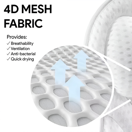 Bath Pillow Non Slip Comfortable Luxury Bath Pillow for Bathroom Spa Relaxation