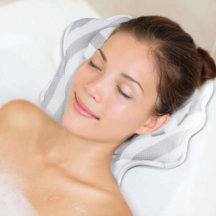 Bath Pillow Non Slip Comfortable Luxury Bath Pillow for Bathroom Spa Relaxation