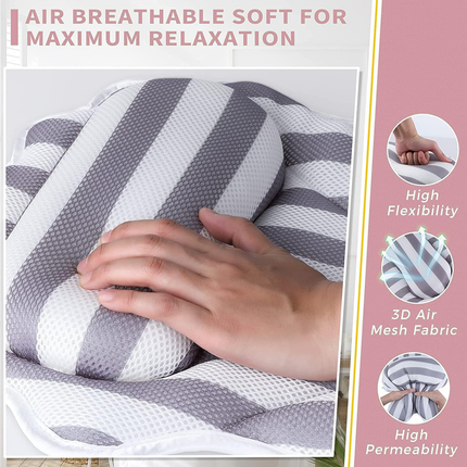 Bath Pillow Non Slip Comfortable Luxury Bath Pillow for Bathroom Spa Relaxation