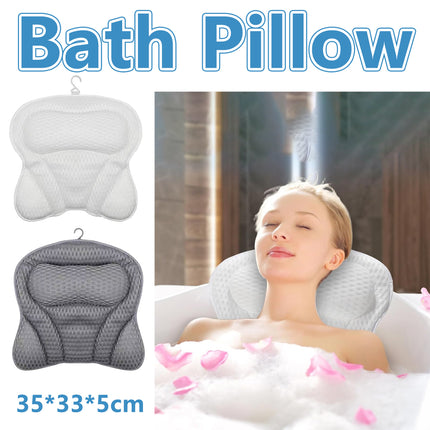 Bath Tub Pillow Non Slip Soft Comfortable for Neck Shoulder Support Waterproof