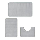 3PCS Bathroom Memory Foam Mat Set Non Slip Bath Mat Rug Durable Easy to Clean