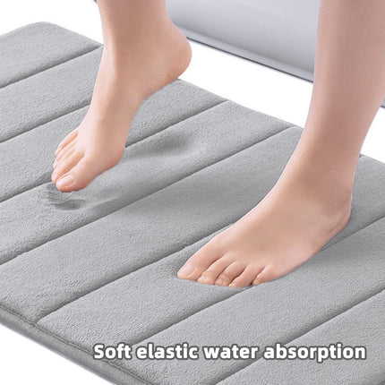 3PCS Bathroom Memory Foam Mat Set Non Slip Bath Mat Rug Durable Easy to Clean