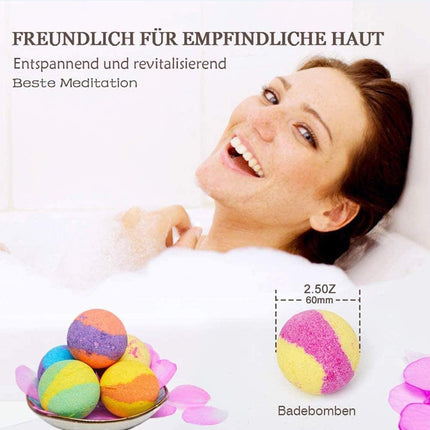 12PCS Essential Oil Bath Fizz Bombs Moisturizing Bath Salt Balls Self Care