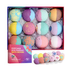 12PCS Essential Oil Bath Fizz Bombs Moisturizing Bath Salt Balls Self Care