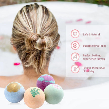 12PCS Essential Oil Bath Fizz Bombs Moisturizing Bath Salt Balls Self Care