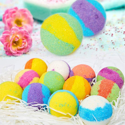 12PCS Essential Oil Bath Fizz Bombs Moisturizing Bath Salt Balls Self Care