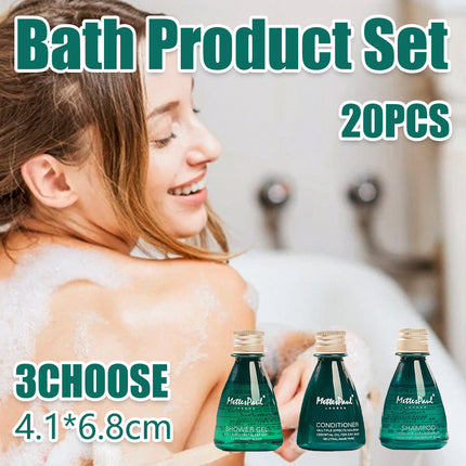 20PCS Travel Size Shampoo Shower Gel Disposable Toiletries Set For Hotel Guests