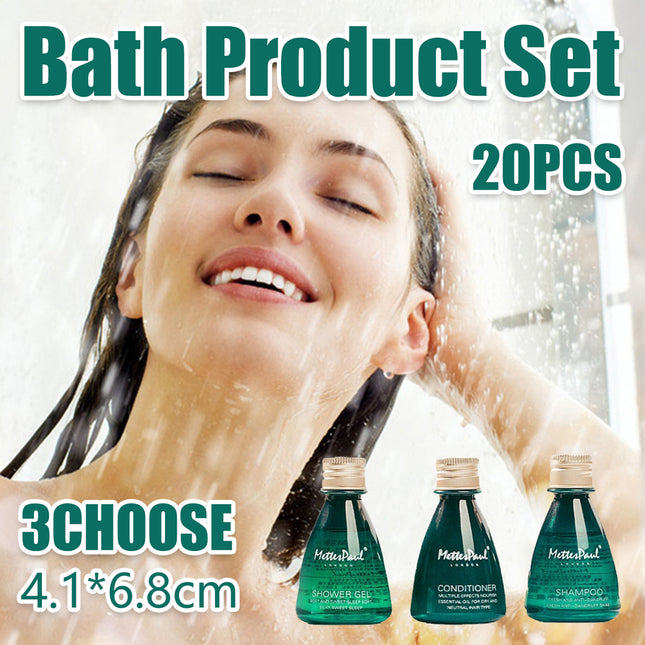 20PCS Travel Size Shampoo Shower Gel Disposable Toiletries Set For Hotel Guests