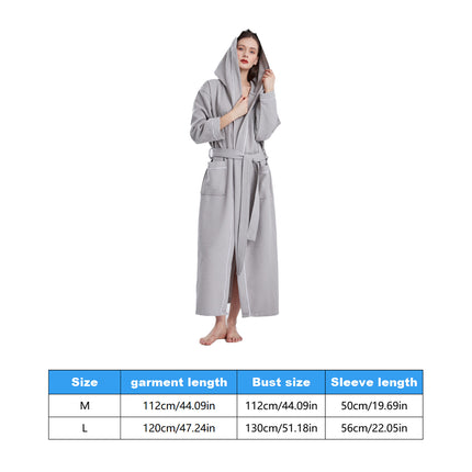 Quick Dry Absorbent Hooded Bathrobe Sleep Robe Comfort for Home Hotel Daily Use