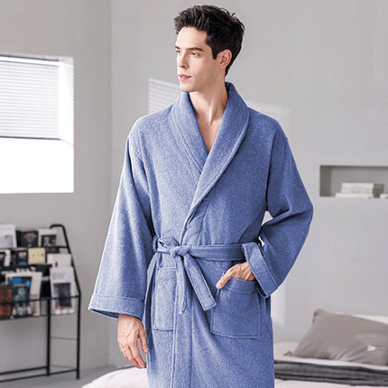 Quick Dry Absorbent Bathrobe Robe Soft Fabric Comfortable for Home Hotel Use