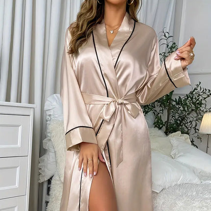 Womens Cardigan Bathrobe Long Sleeve Comfortable Durable for Home Daily Use