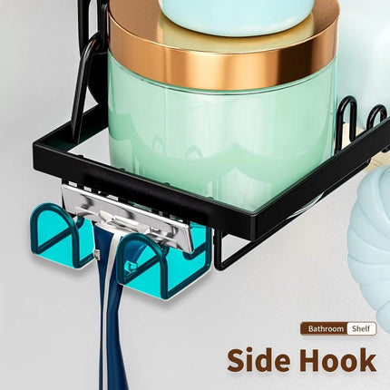 Iron Over the Door Shower Caddy Bathroom Organizer Hook Holder Storage Rack