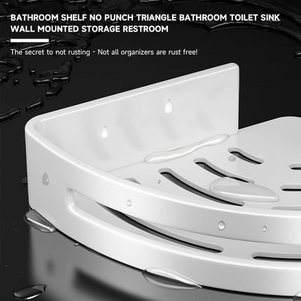 Bathroom Storage Rack Wall Triangular Corner Shel Shower Organizer Bathroom