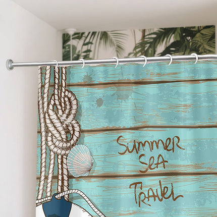 Water-Resistant Bathroom Partition Curtain Nautical Shower Toilet Hanging Cover