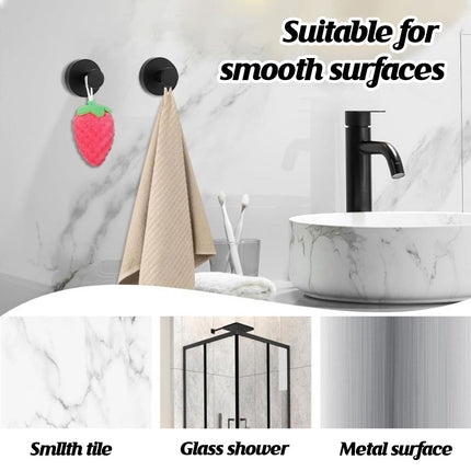 2/4PCS Suction Cup Hook Wall Vacuum Hanger No Drill Coat Hat Holder for Bathroom