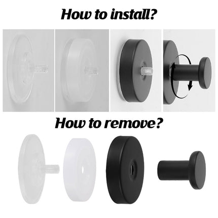2/4PCS Suction Cup Hook Wall Vacuum Hanger No Drill Coat Hat Holder for Bathroom
