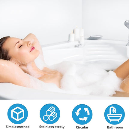 Extendable Bathtub Caddy Tray - Metal Bath Shelf Storage Rack for Toiletries