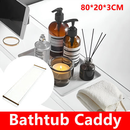 Bathtub Caddy Tray Acrylic Bathtub Table Acrylic Transparent Durable Bathtub Use