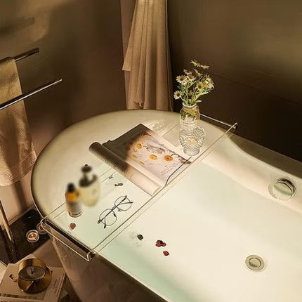 Bathtub Caddy Tray Acrylic Bathtub Table Acrylic Transparent Durable Bathtub Use