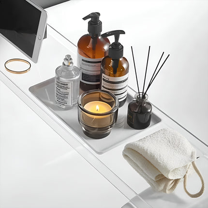 Bathtub Caddy Tray Acrylic Bathtub Table Acrylic Transparent Durable Bathtub Use
