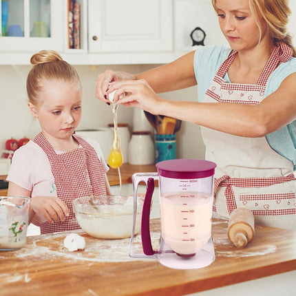 Batter Dispenser Measuring Cup Funnel Cake Cupcake Pancake Baking Tool