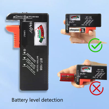 Battery Storage Box With Capacity Tester Organizer for Batteries Home Office Use