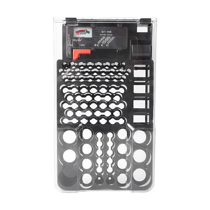 Battery Storage Box With Capacity Tester Organizer for Batteries Home Office Use