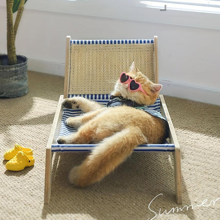 Cat Bed Summer Lounger Pet Sleeping Nest Breathable Comfortable Bed for Cats