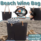 Portable Beach Handheld Wine Bag Durable Easy to Clean for Travel Picnic Use