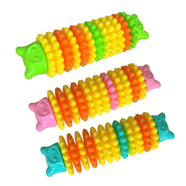 Bear Head Dog Chew Toys for Teething and Fun Caterpillar Pet Toys for Dogs