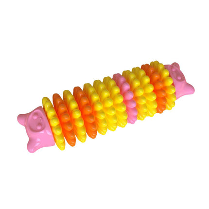 Bear Head Dog Chew Toys for Teething and Fun Caterpillar Pet Toys for Dogs