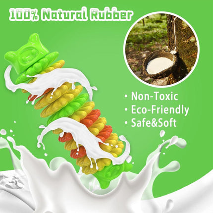 Bear Head Dog Chew Toys for Teething and Fun Caterpillar Pet Toys for Dogs
