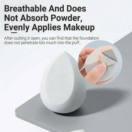 4pcs Makeup Egg Set with Puff Organizer Beauty Sponge Set for Makeup Application