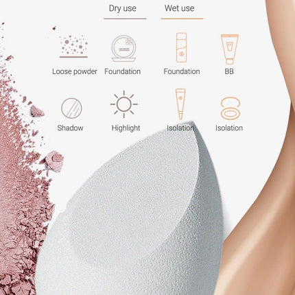 4pcs Makeup Egg Set with Puff Organizer Beauty Sponge Set for Makeup Application