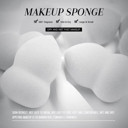 4pcs Makeup Egg Set with Puff Organizer Beauty Sponge Set for Makeup Application