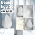 4pcs Makeup Egg Set with Puff Organizer Beauty Sponge Set for Makeup Application