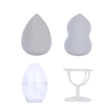 4pcs Makeup Egg Set with Puff Organizer Beauty Sponge Set for Makeup Application