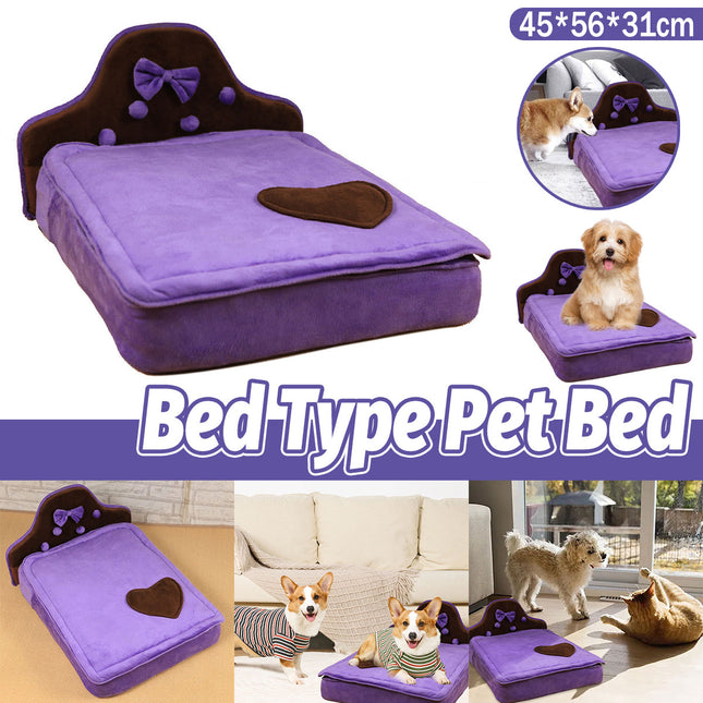 Pet Dog Bed Kennel Sofa Style Sleeping Cushion Soft Indoor Resting Nest for Pet