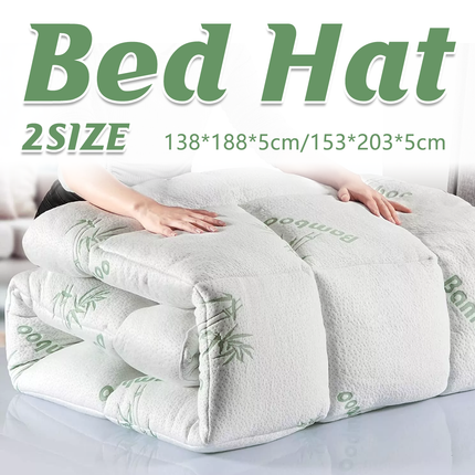 Quilted Bamboo Fiber Mattress Protector Air Layer Soft Washable Bedding Cover