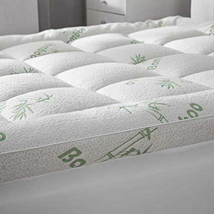Quilted Bamboo Fiber Mattress Protector Air Layer Soft Washable Bedding Cover