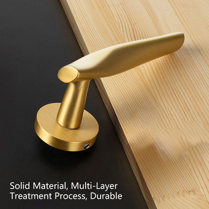 Brass Door Handle Lock Set Bedroom Interior Bathroom Privacy Modern Door Lock