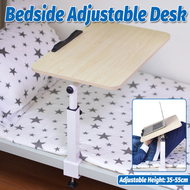 Adjustable Bedside Desk for Dorm Room Sturdy Compact Space Saving Daily Use
