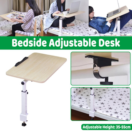 Adjustable Bedside Desk for Dorm Room Sturdy Compact Space Saving Daily Use