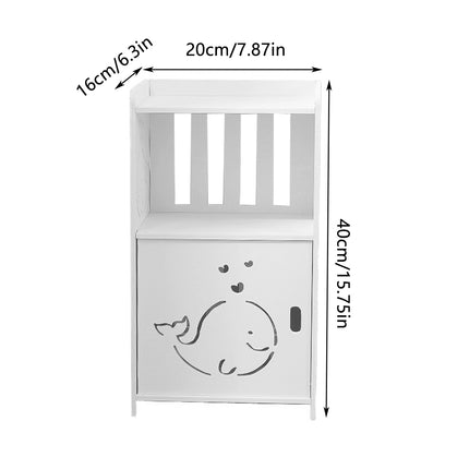 Home Storage Cabinet Nightstand with Drawer and Shelf for Bedroom Living Room