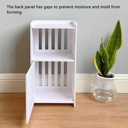 Home Storage Cabinet Nightstand with Drawer and Shelf for Bedroom Living Room