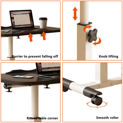 Adjustable Height Bedside Laptop Desk Foldable Moveable for Bed Sofa Table