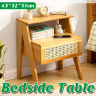 Drawer Bedroom Nightstand With Drawer Large Storage Stable Structure SpaceSaving